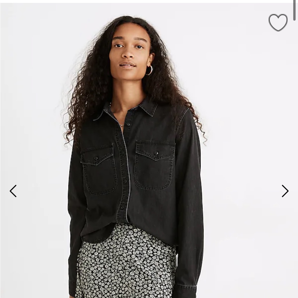 Brand New Denim Button Up Shirt In Lunar Wash From Madewell
